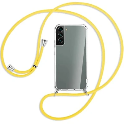 Abbildung von mtb more energy® Handykette kompatibel mit Samsung Galaxy S22 5G (SM S901, 6.1&#039;&#039;) Banana Gelb Smartphone Hülle zum Umhängen Anti Shock Full TPU Case