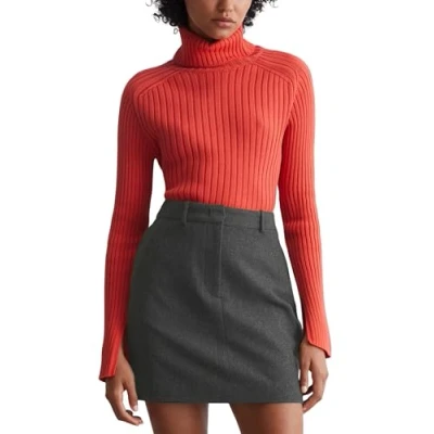 Abbildung von Marc O&#039;Polo Longsleeve Turtle NECK Strickpullover, Damen, Größe: Medium, Poppy red