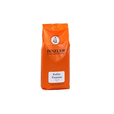 Abbildung von Dinzler Kaffeerösterei Kaffee Premium ganze Kaffeebohnen kräftige Frühstückskaffee wenig Säure 1000g Bohne Ideal geeignet für Vollautomaten Hervorragendes Aroma