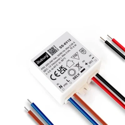 Abbildung von illuburg LED Trafo 12V 6W Flackerfrei für Strip G4 GU5,3 Netzteil Treiber Transformator Driver Power Supply