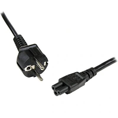 Abbildung von StarTech.com 3 m Laptop Stromkabel, EU Schuko auf C5 Stecker, 2.5A 250V, 18AWG, Ersatz Stromkabel/Ladekabel, Netzkabel für Laptop, Kleeblatt/Mickey Mouse Stromkabel (753E 3M POWER LEAD)