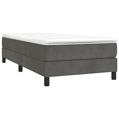 Abbildung von vidaXL Bett Bettgestell Dunkelgrau 90x200 cm Samt