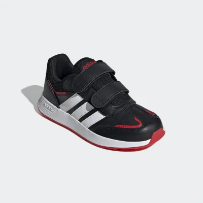 Abbildung von adidas Performance Tensaur Switch Unisex Laufschuh Straße für Kinder, Größe: 35, Core black/footwear white/better scarlet Schuhe