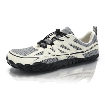 Abbildung von IceUnicorn Herren Damen Barfußschuhe Traillaufschuhe Fitnessschuhe Knit Minimalistische Breiter Zehenbox(B Beige,42EU)