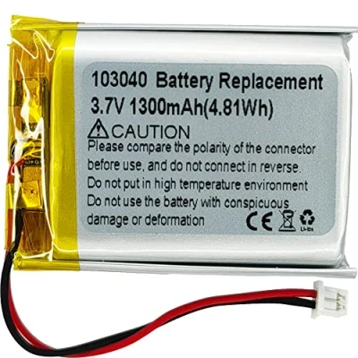 Abbildung von DC 3,7 V 1300 mAh 103040 wiederaufladbarer Lithium Polymer Akku, Batterieersatz für DIY Elektronikprodukte mit 3,75 V, Mobile Energiespeicherleistung, LED Leuchten
