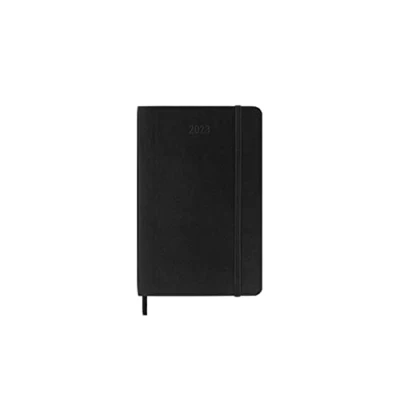 Abbildung von Moleskine Wochenplaner 2023, 12 Monats Wochenkalender, und Notizbuch, Softcover, Taschenformat 9 x 14 cm, Farbe Schwarz