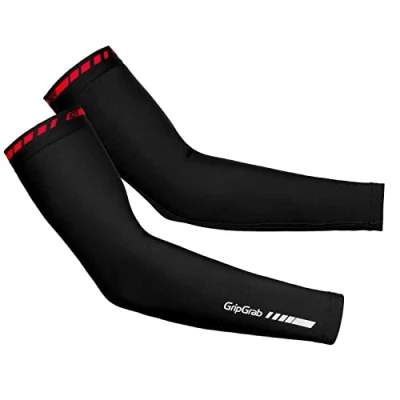 Abbildung von GripGrab AquaRepel Wasserabweisende Winter Fahrrad Armlinge Rutschfeste Thermo Radsport Armwärmer Rennrad MTB Gravel, Schwarz