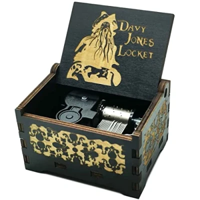 Abbildung von Micteney Davy Jones Spieluhr,Davy Music Box,Holz Spieluhr mit Handkurbel für Kinder,Geschenk Kinder/Freund