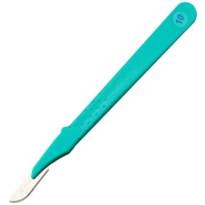 Abbildung von GIMA Sterile Einweg Skalpelle, mit Sicherheitsabdeckung, Nr. 10, 10er Pack, 27040