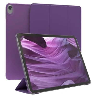 Abbildung von EAZY Case Schutzhülle für iPad Air 4 / 5 Hülle 10,9&quot; Smart Cover Tablet Smartcase zum Aufstellen Klapphülle mit Standfunktion Sleep Wake Up Funktion Tasche Kunstleder Etui Lila