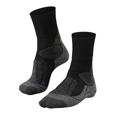 Abbildung von FALKE Herren Wandersocken TK1 Adventure Cool M SO Funktionsgarn antiblasen dick 1 Paar, Schwarz (Black Mix 3010), 44 45