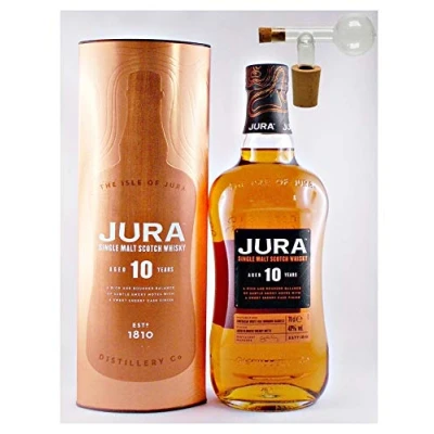 Abbildung von Jura 10 Jahre Single Malt Whisky + 1 Glaskugelportionierer zum feinen Dosieren