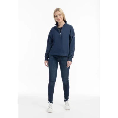 Abbildung von DREIMASTER Maritim Damen Sweatshirt Troyer XXL / Marine 51% Baumwolle 49% Polyester