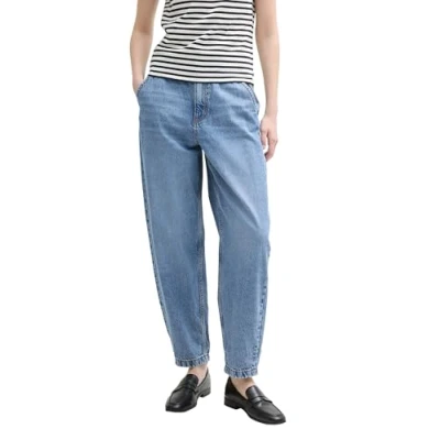 Abbildung von TOM Tailor Denim Paperbag Jeans Straight Leg, Damen, Größe: Small, Used mid stone blue