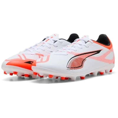Abbildung von Puma Ultra 5 PLAY MG Fußballschuh Nocken, Herren, Größe: 42.5, White/black/glowing red Schuhe
