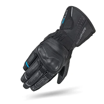 Abbildung von SHIMA GT 2 WP Motorradhandschuhe Herren Ganzjährig, wasserdichte, Touchscreen, Isolierte Handschuhe mit Knöchel und Finger Protektoren, Handflächenschieber, Verstärkte Handfläche (Schwarz, 4XL)