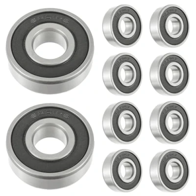 Abbildung von HUAREW 6201 2RS Ball Bearings, 12 x 32 10 mm Chrome Steel and Double Rubber Seals, Deep Groove Bearings(Pack of 10)