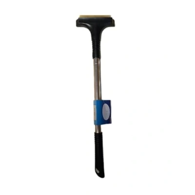 Abbildung von Deluxe High Impact Polystyrol Eiskratzer mit teleskopischem geriffeltem Griff, Gummiabzieher, Messing Schaber