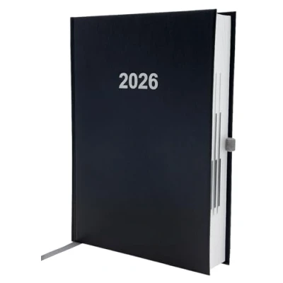 Abbildung von Buchkalender Chefplaner A5 1 Tag Seite auch sonntags (2026 schwarz)