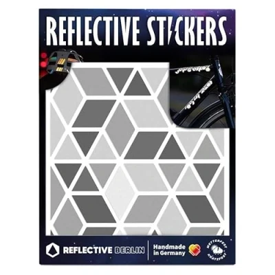 Abbildung von Reflective Berlin Unisex Erwachsene Shapes Reflexaufkleber, Diamonds Grey, Einheitsgröße
