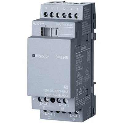 Abbildung von Siemens 6ED1055 1HB00 0BA2, Digital, Eingang/Ausgang:, 8 Kanäle, Relaiskanal, 4 Kanäle