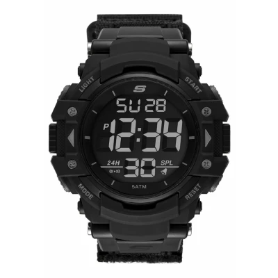 Abbildung von Skechers Traditional Keats Digitaluhr, Herren, Größe: One Size, Black