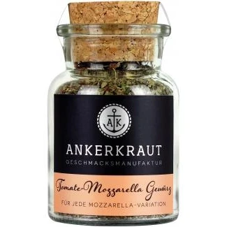 Abbildung von Ankerkraut Tomate Mozzarella, Gewürzmischung, mediterranes Gewürz für italienische Antipasti, 55g im Korkenglas