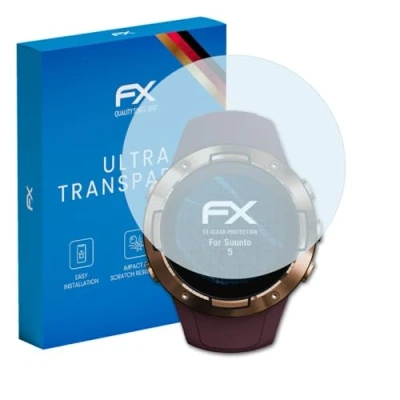 Abbildung von atFoliX Schutzfolie kompatibel mit Suunto 5 Folie, ultraklare FX Displayschutzfolie (3X)