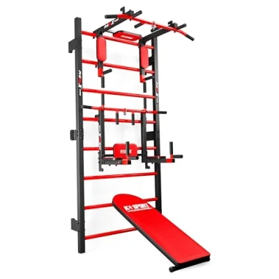 Abbildung von K SPORT Kraftstation Sprossenwand+Dip Station, KLIMMZUGSTANGE &amp; Trainingsbank, (TRAININGSSET SPROSSENWAND MIT DIP STATION + BANK), Made in EU!