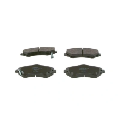 Abbildung von BOSCH 0 986 494 493 Bremsbelagsatz Low Metallic mit akustischer Verschleißwarnung Anti Quietsch Blech JEEP: Cherokee IV, WRANGLER 3