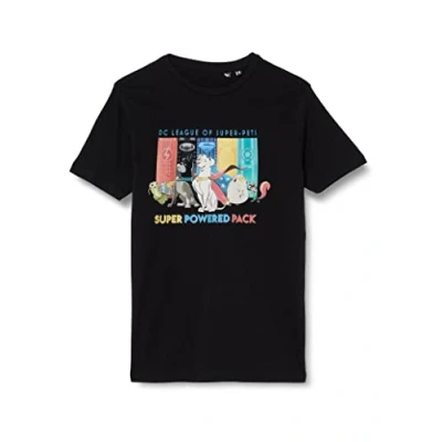 Abbildung von dc comics Jungen Bosupetts007 T Shirt, Schwarz, 6 Jahre