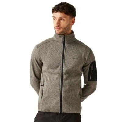 Abbildung von Herren Fleecejacke hoher Kragen. Reißverschlusstaschen Newhill. grün