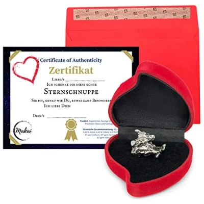 Abbildung von Makai Edelstein Eisenmeteorit Sternschnuppe echter Meteorit, ca. 15g