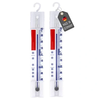 Abbildung von Lantelme Kühlschrankthermometer Kühlschrankthermometer, Gefrierschrankthermometer, 2 tlg., mit Öse oder zum kleben