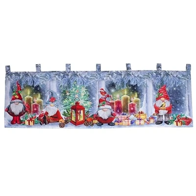 Abbildung von Mojawo Weihnachtsgardine LED Gardine Weihnachten Scheibengardine X Mas beleuchtet Fenstergardine 45x120cm