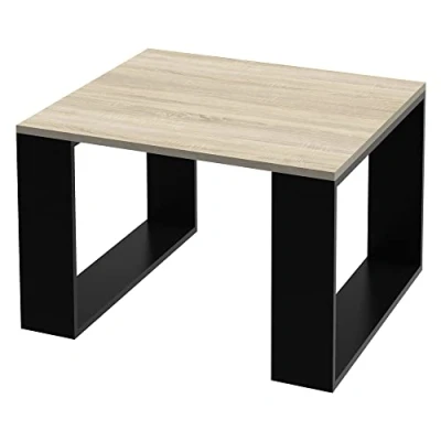 Abbildung von ML DESIGN Couchtisch Wohnzimmertisch im modernen Stil, Kaffeetisch für Wohnzimmer oder Büro, Quadratischer Beistelltisch Sofatisch Kufenbeine Tisch 65x40cm