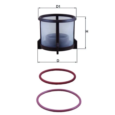 Abbildung von MAHLE ORIGINAL KX 72D2 Kraftstofffilter Filtereinsatz MAN: TGS, TGX, TGM, MERCEDES BENZ: Vario Pritsche / Fahrgestell, ATEGO 2, UNIMOG