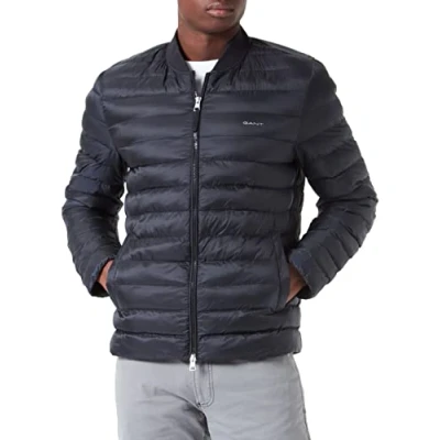 Abbildung von GANT Light Padded Jacket Bomberjacke, Herren, Größe: Large, Black