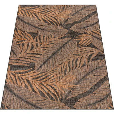 Abbildung von Paco Home Teppich &quot;Illusion 326&quot;, rechteckig, Flachgewebe, Blätter Motiv, In und Outdoor geeignet