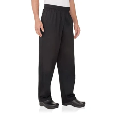 Abbildung von Chef Works Essential Unisex Baggy Pants Large / L Lrg Small Black Check Design, Bundweite: 38 40 inch, Polycotton, Herren &amp; Frauenkochhosen, 3 Taschen, A026
