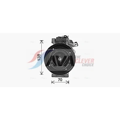 Abbildung von PRASCO MSAK737 Kompressor 6SAS14C 12 PAG 46 YF R 1234yf, 134a mit Magnetkupplung MERCEDES BENZ: CLA Coupe, B Klasse, A Klasse