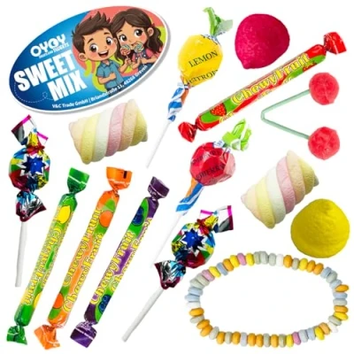 Abbildung von OYOY Schultüten Füllung passend für 22cm Schultüte I Süßigkeiten Geschwister kleine Zuckertüte 125g