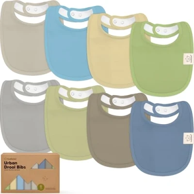 Abbildung von Baby Lätzchen für Jungen &amp; Mädchen 8er Pack Bio Baumwolle zum Zahnen Junge groß Säugling, Kleinkind (Icelandic)
