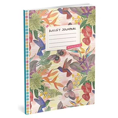Abbildung von Bullet Journal: Punktraster Notizbuch (Ca. A5) + 100 Seiten Vintage Softcover TOP Motiv: Dschungel Dot Grid Journal, Kalligraphie Übungsheft, Punktpapier +++ Jetzt mit Register