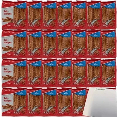 Abbildung von Jeden Tag Salzstangen mit Meersalz VPE (28x250g Packung) + usy Block