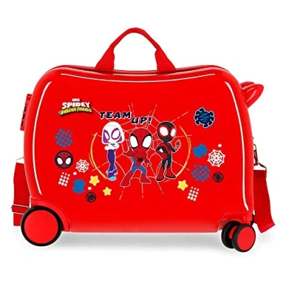 Abbildung von Marvel Spiderman Spidey and Friends Roter Kinderkoffer 50 x 39 20 cm Steifes ABS Seitenzahlenschloss 34 L 1,8 kg 4 Rollen Handgepäck