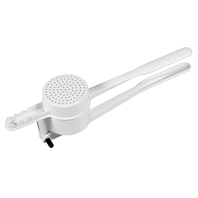 Abbildung von Westmark Spätzle /Kartoffelpresse, Mit runder Lochung, Aluminiumdruckguss, Länge: 41 cm, Spätzlepress, Weiß, 6110223W