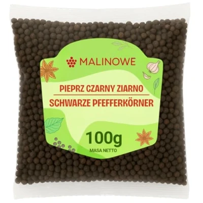 Abbildung von Malinowe SCHWARZER PFEFFER 100g Pfefferkörner ganz