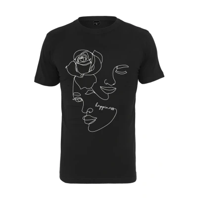 Abbildung von Mister Tee ONE LINE ROSE Tshirt print, Damen, Größe: Large, Black