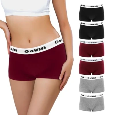 Abbildung von Libella Damen Pantys Boxershorts Nahtlos Baumwolle Panties Unterhosen Radlerhose Shorts Unterwäsche 6er Pack 3921A L